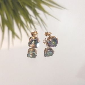 10K mystic topaz earrings
